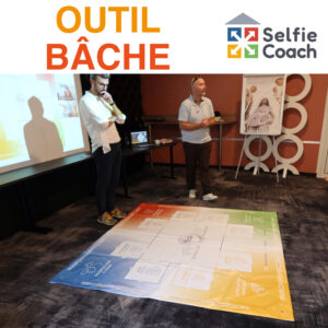Bâche d'animation formation Selfie-coach 200x200 cm